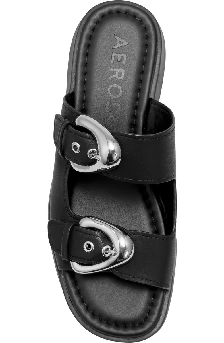 Aerosoles Faith Flatform Slide Sandal, Alternate, color, Black Fx Calf