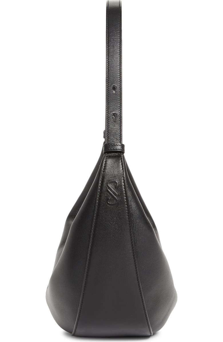 Proenza Schouler Slide Leather Hobo Bag, Alternate, color, Black