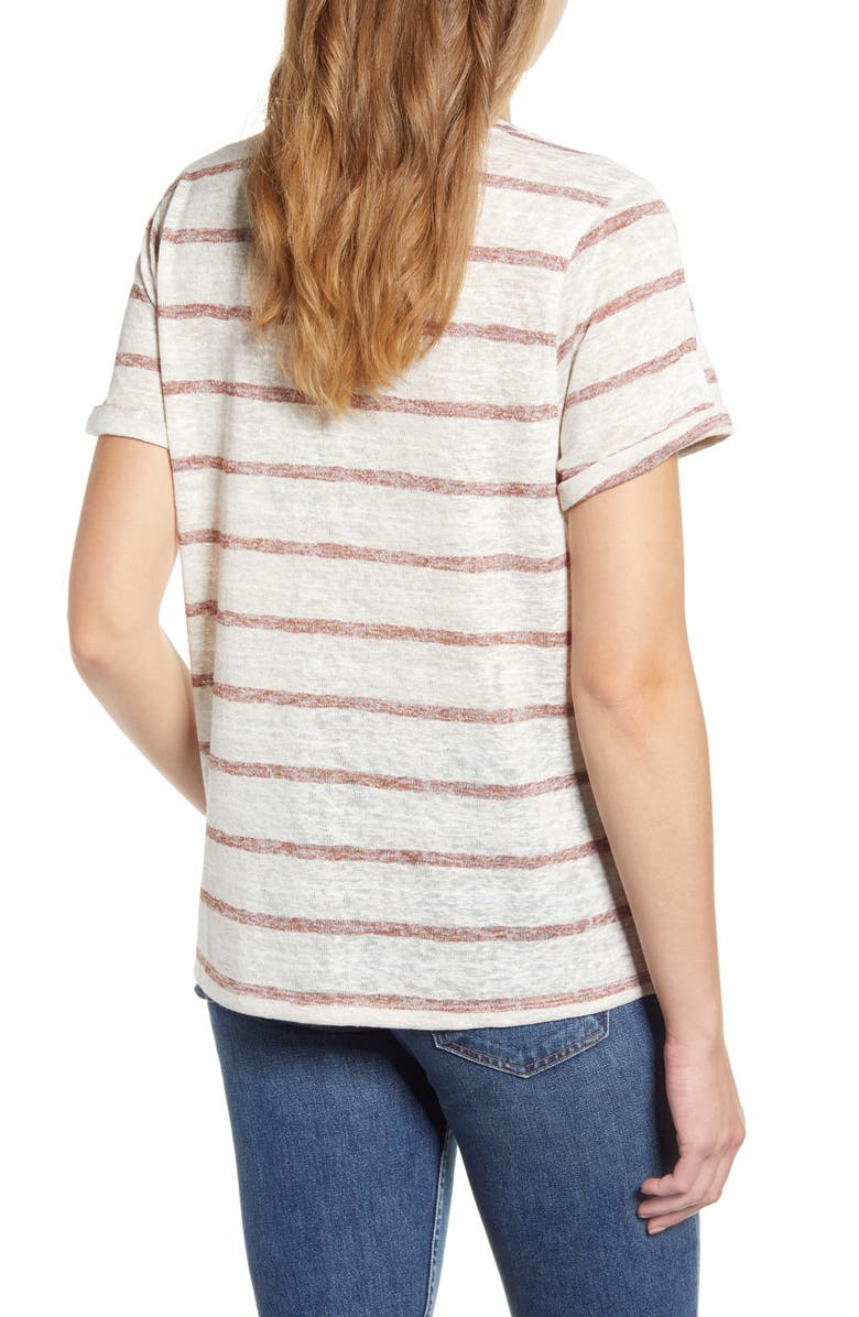Bobeau Ellery Stripe Tee, Alternate, color, 