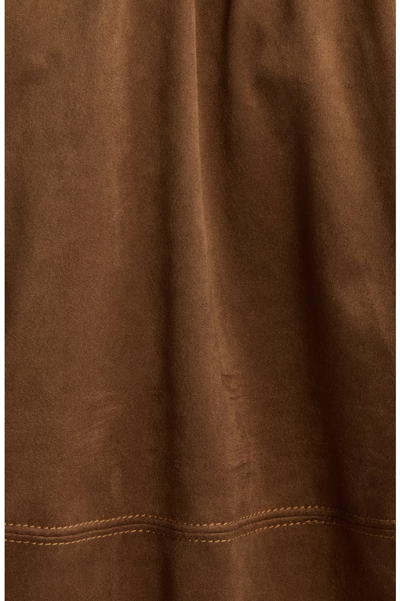 Snap Front Faux Suede Jacket, Alternate, color, CAMEL