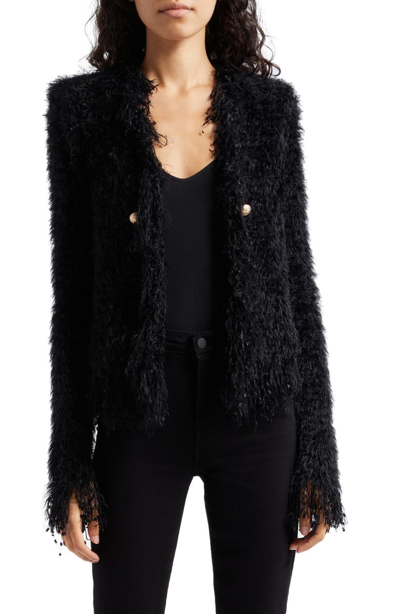 L'AGENCE Knit Cardigan, Main, color,