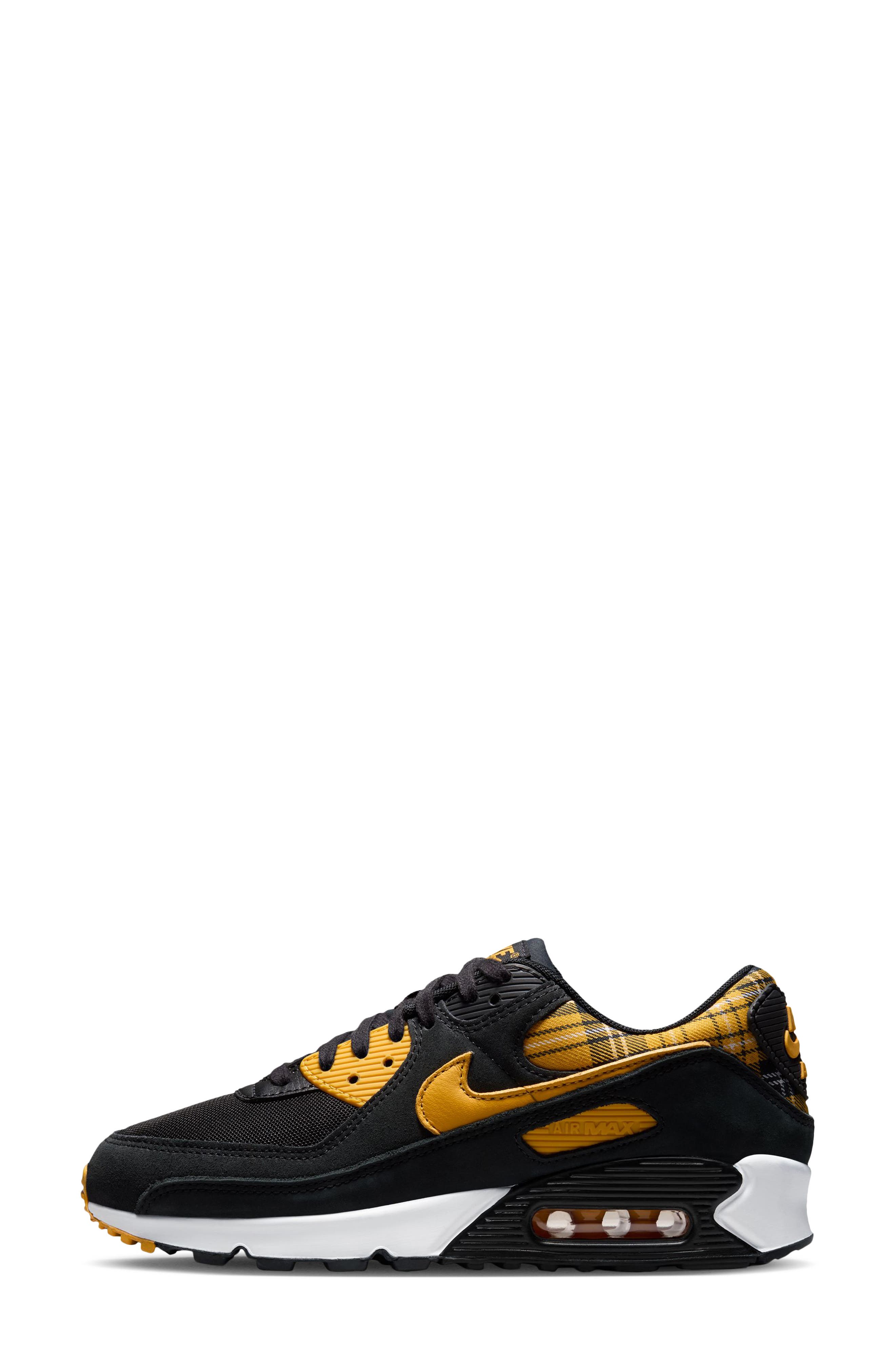 Air Max 90 Sneaker, Alternate, color, 001 BLACK/YELOCH