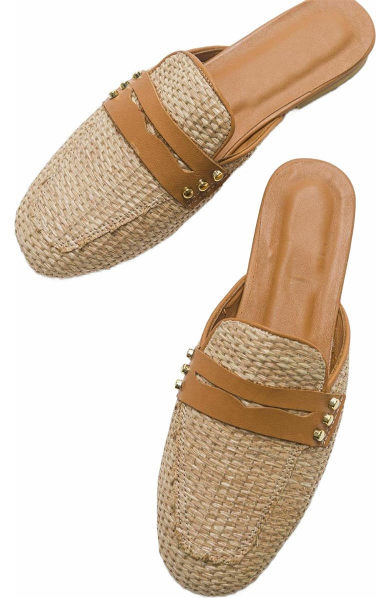 Forever & Always Shoes Patrizia Leather Mule, Alternate, color, Beige Leather