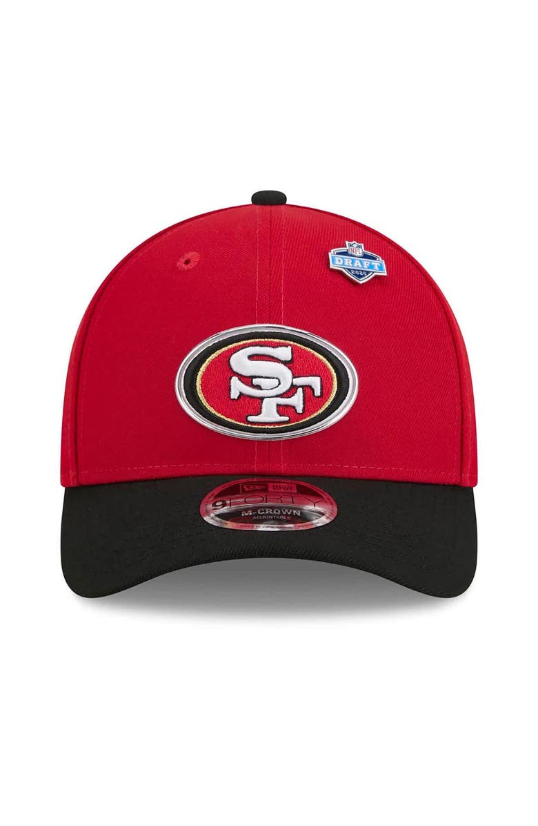 New Era Men's New Era  Scarlet/Black San Francisco 49ers 2026 NFL Draft 9FORTY M-Crown Adjustable Hat, Alternate, color, Scarlet
