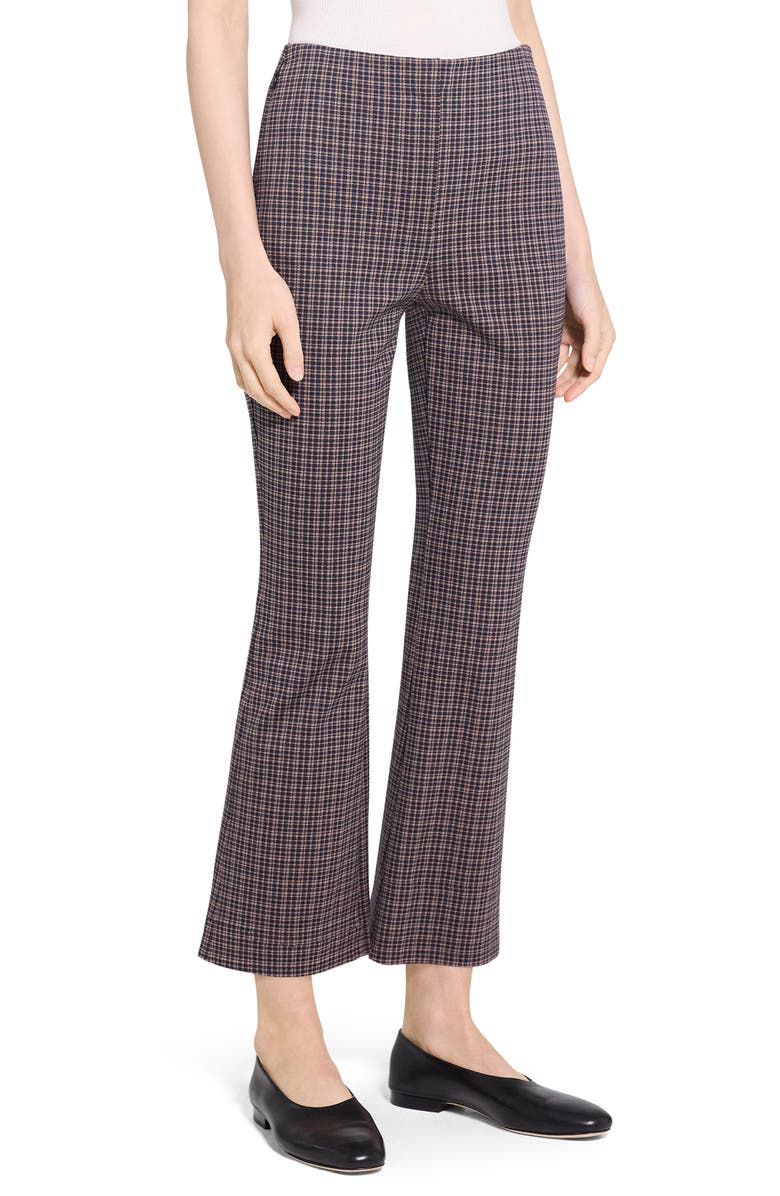 Theory High Waist Kick Flare Ankle Pants, Alternate, color, Palomino Multi