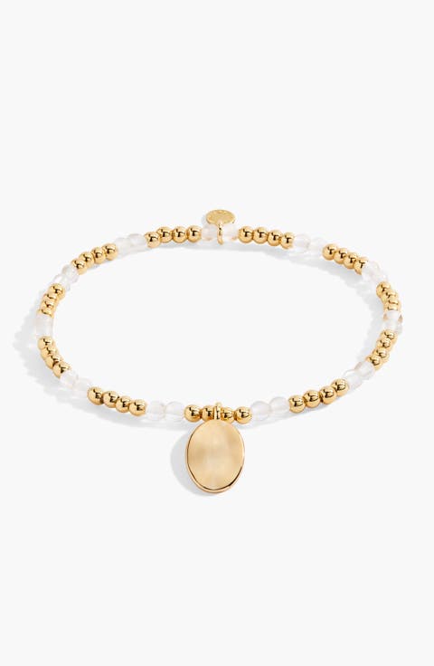 Birthstone A Little April Bracelet in Gold-Tone Plating