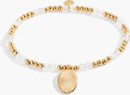 A Littles & Co Birthstone A Little Bracelet in Gold-Tone Plating
