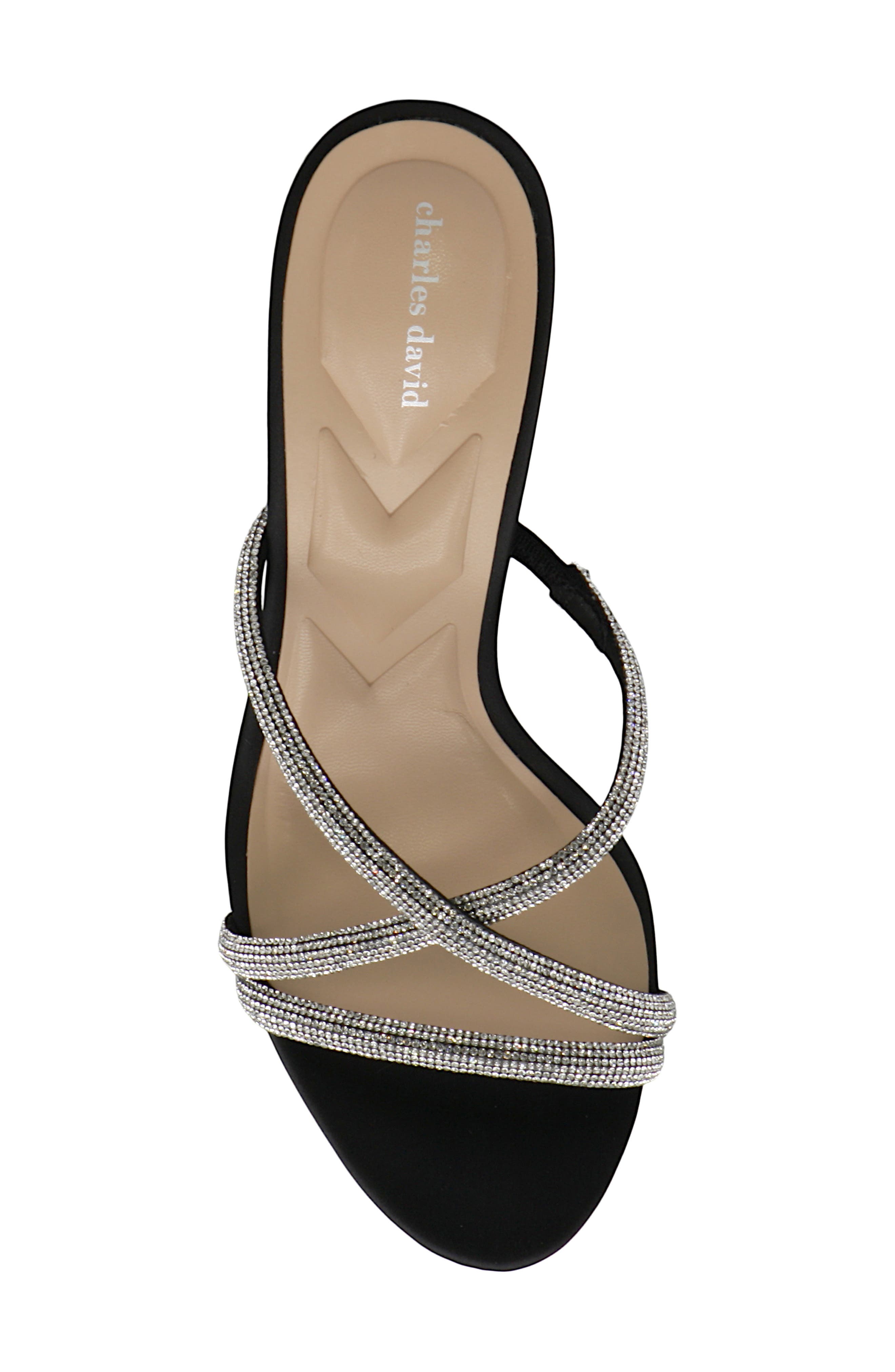 Charles David Carolyn Crystal Embellished Slide Sandal, Alternate, color, 