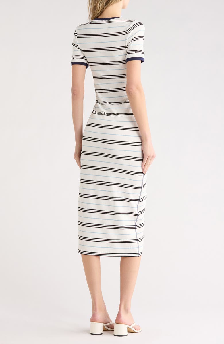 Simkhai Shanna Stripe Midi Dress, Alternate, color, White Multi Stripe