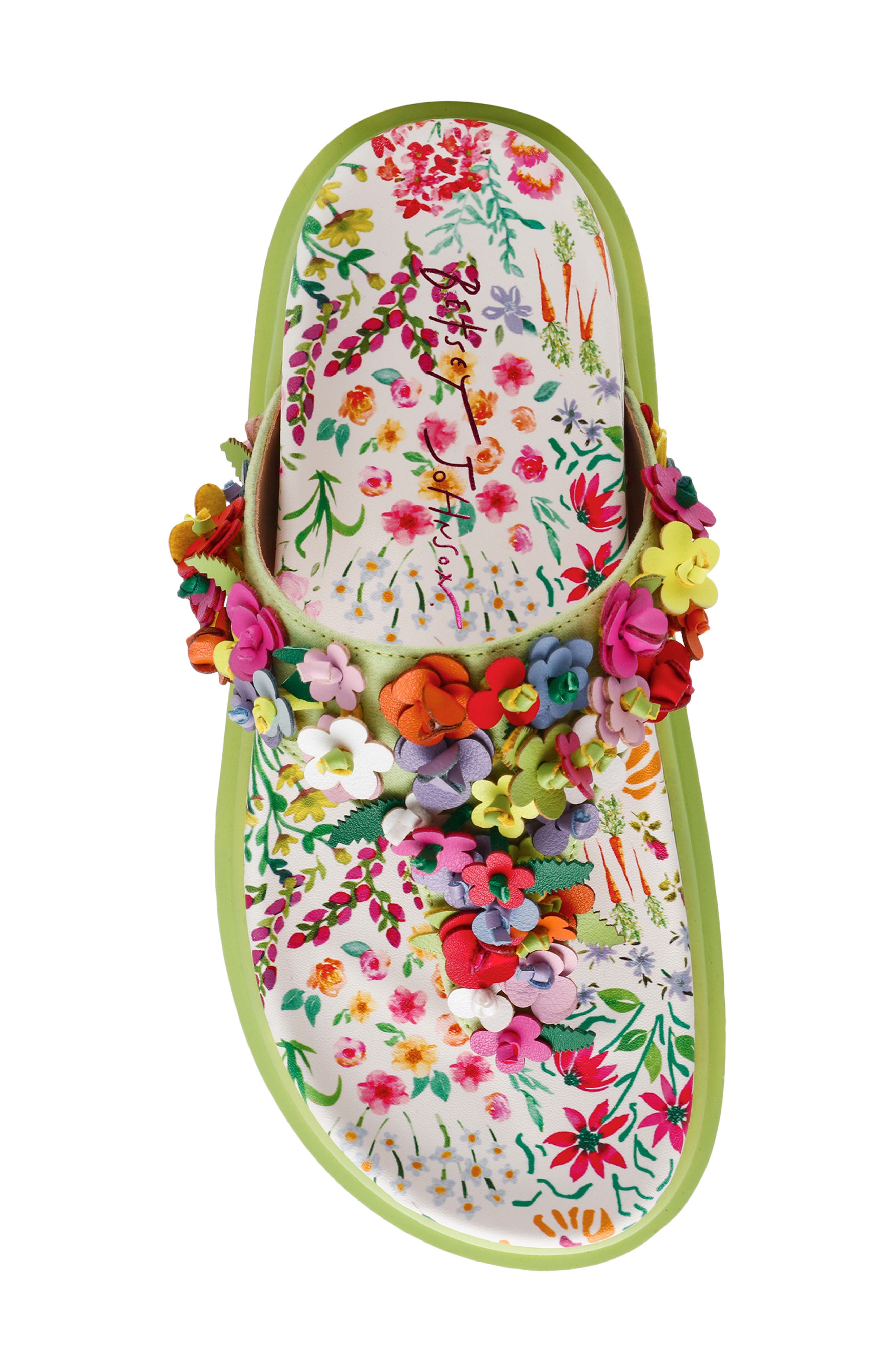 Betsey Johnson Kammeron Platform Flip Flop, Alternate, color, Natural Floral Multi