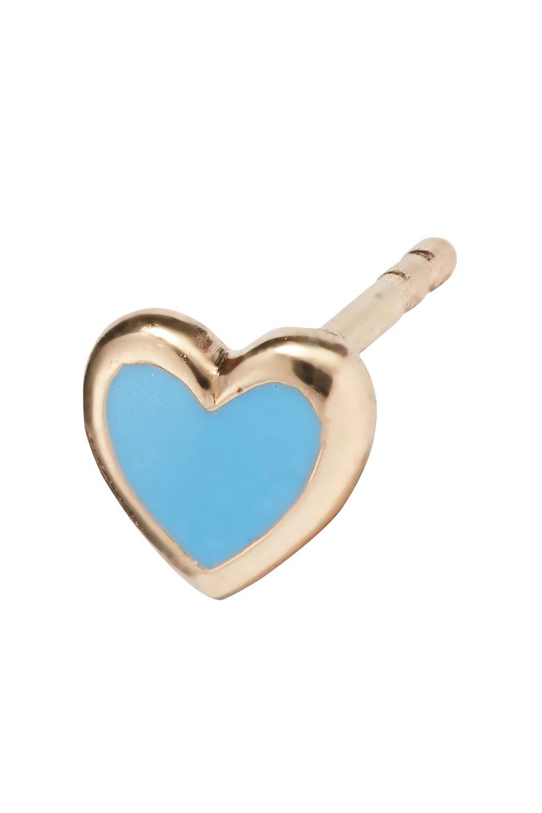 Blue Heart Stud Earrings, Alternate, color, BLUE