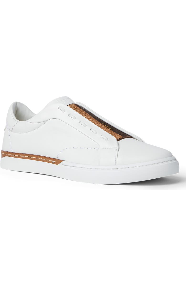 Fendi City Low Top Sneaker, Main, color, White/ Chocolate/ Taupe