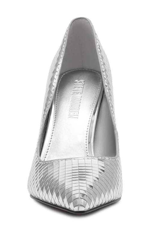 Steve Madden Noir Pointed Toe Pump In Silver