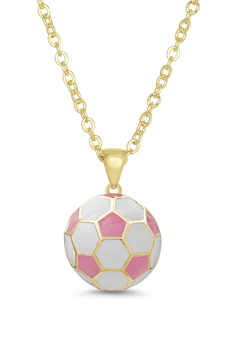 3D Soccer Ball Necklace, Main, color, PINK