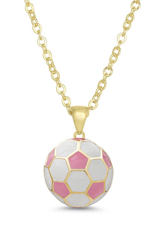 Lily Nily 3d Soccer Ball Necklace In Pink