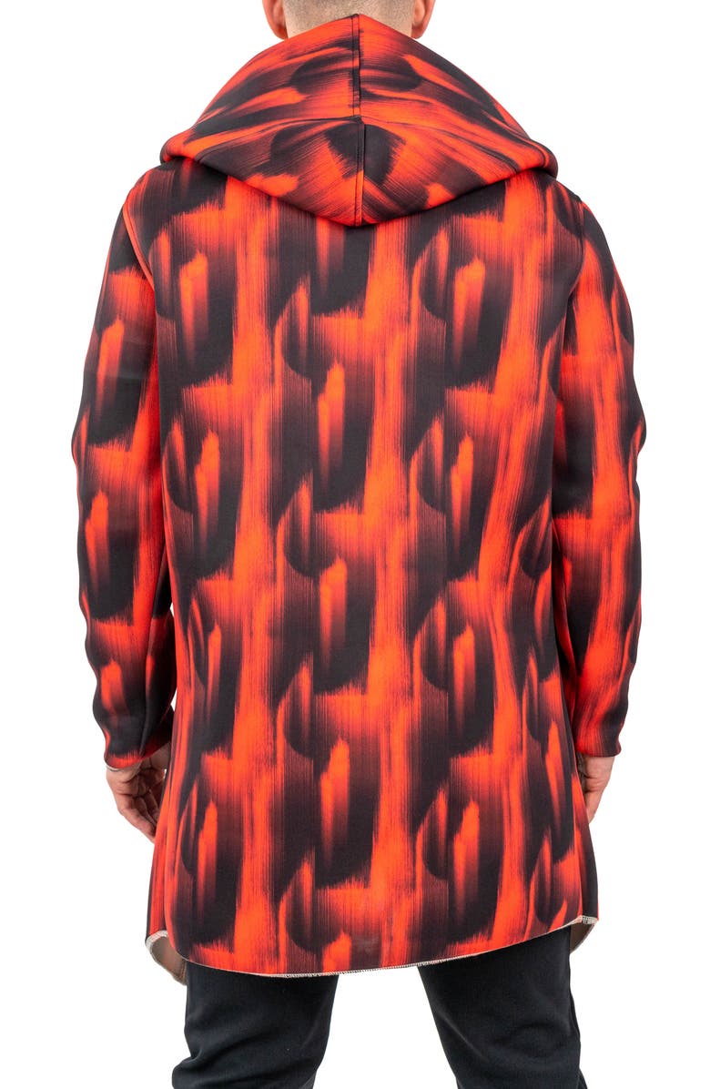 Maceoo Hooded Longline Jacket, Alternate, color, Red