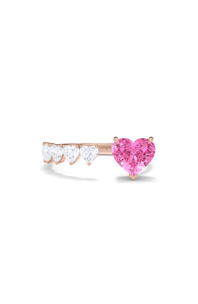 HauteCarat Floating Hearts Lab Created Diamond Ring - 2ct., Alternate, color,