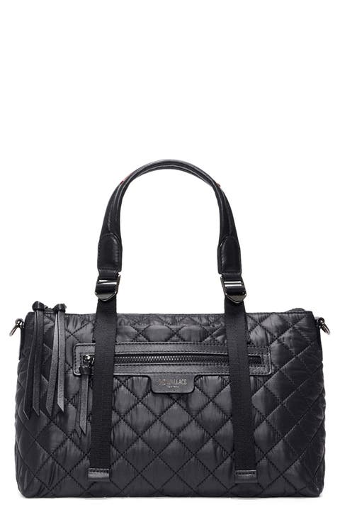 Small Park Quilted Nylon Satchel