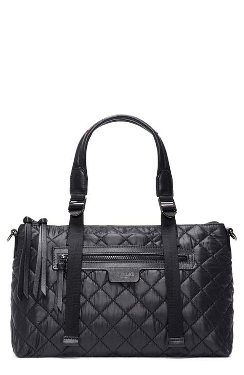 Mz Wallace Small Park Quilted Nylon Satchel In Black
