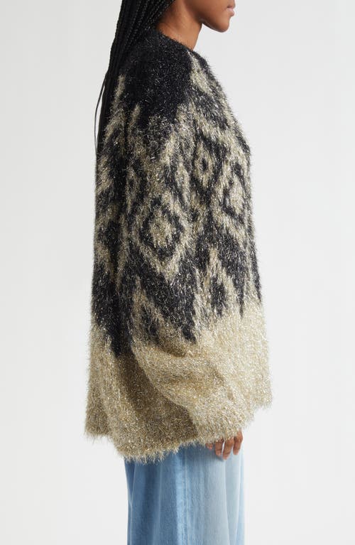 Acne Studios Kinai Metallic Tinsel Fair Isle Sweater In Multi
