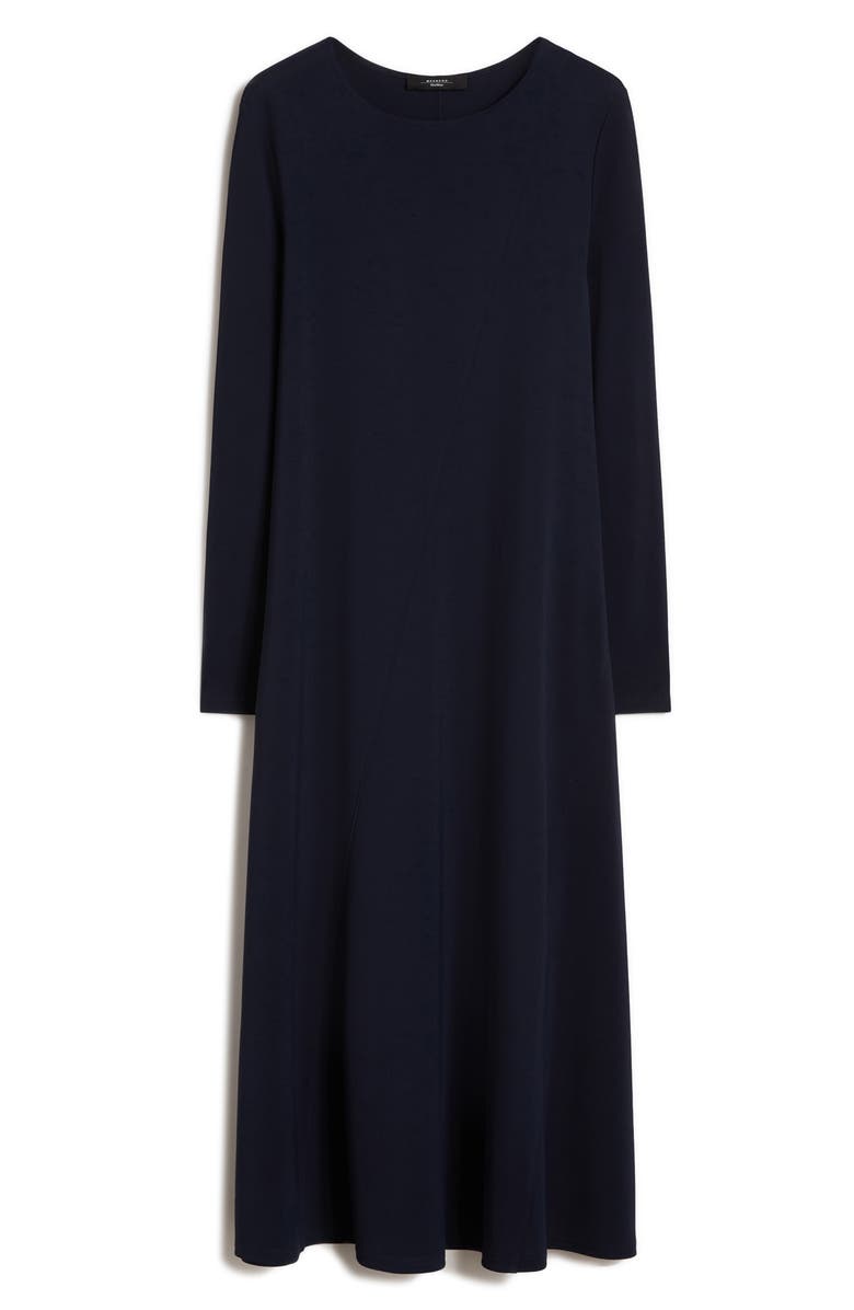 Weekend Max Mara Acro Long Sleeve Jersey Dress, Alternate, color, Navy