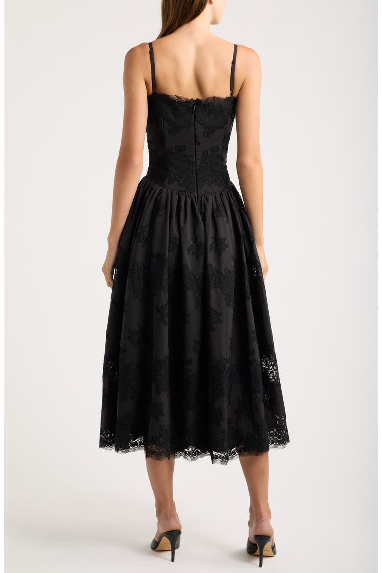 Chloe Broderie Anglaise Party Dress, Alternate, color, BLACK