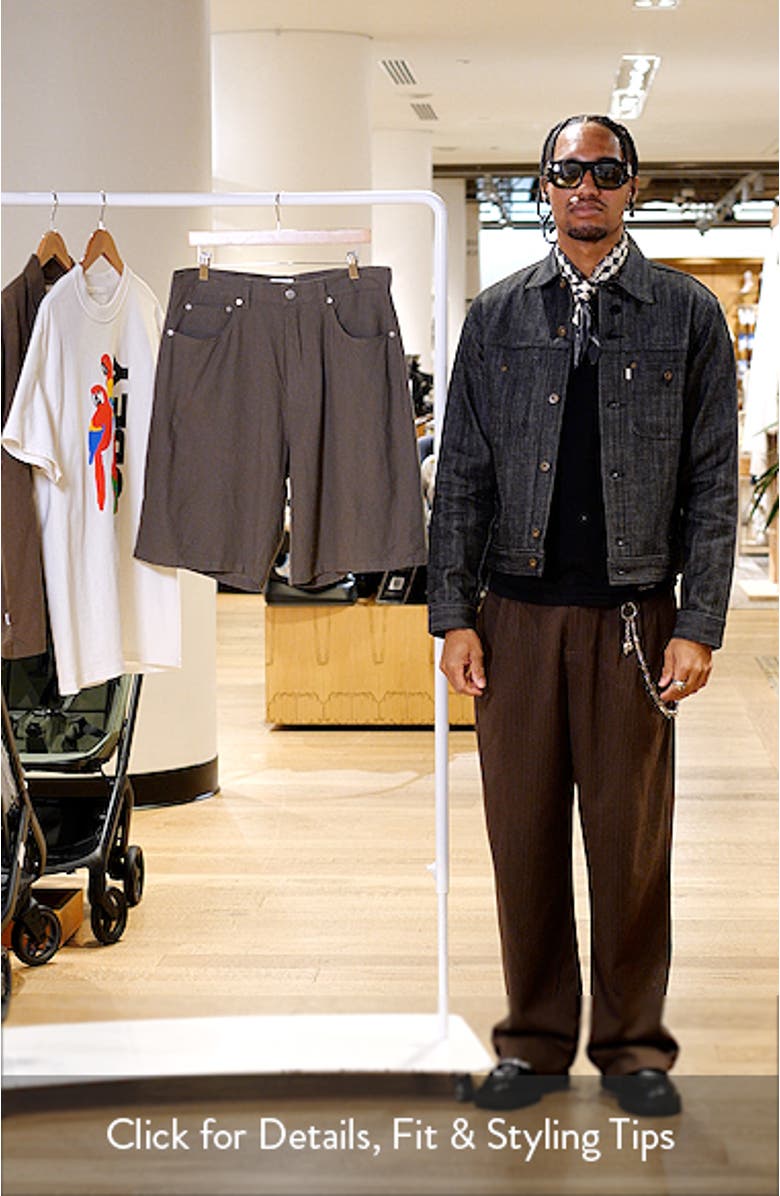 Devin Baggy Linen Blend Shorts, sales video thumbnail