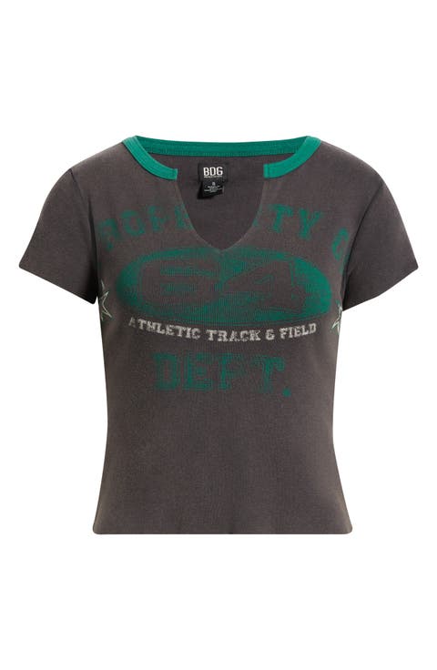 Soorty V-Neck Faded Graphic Baby Tee