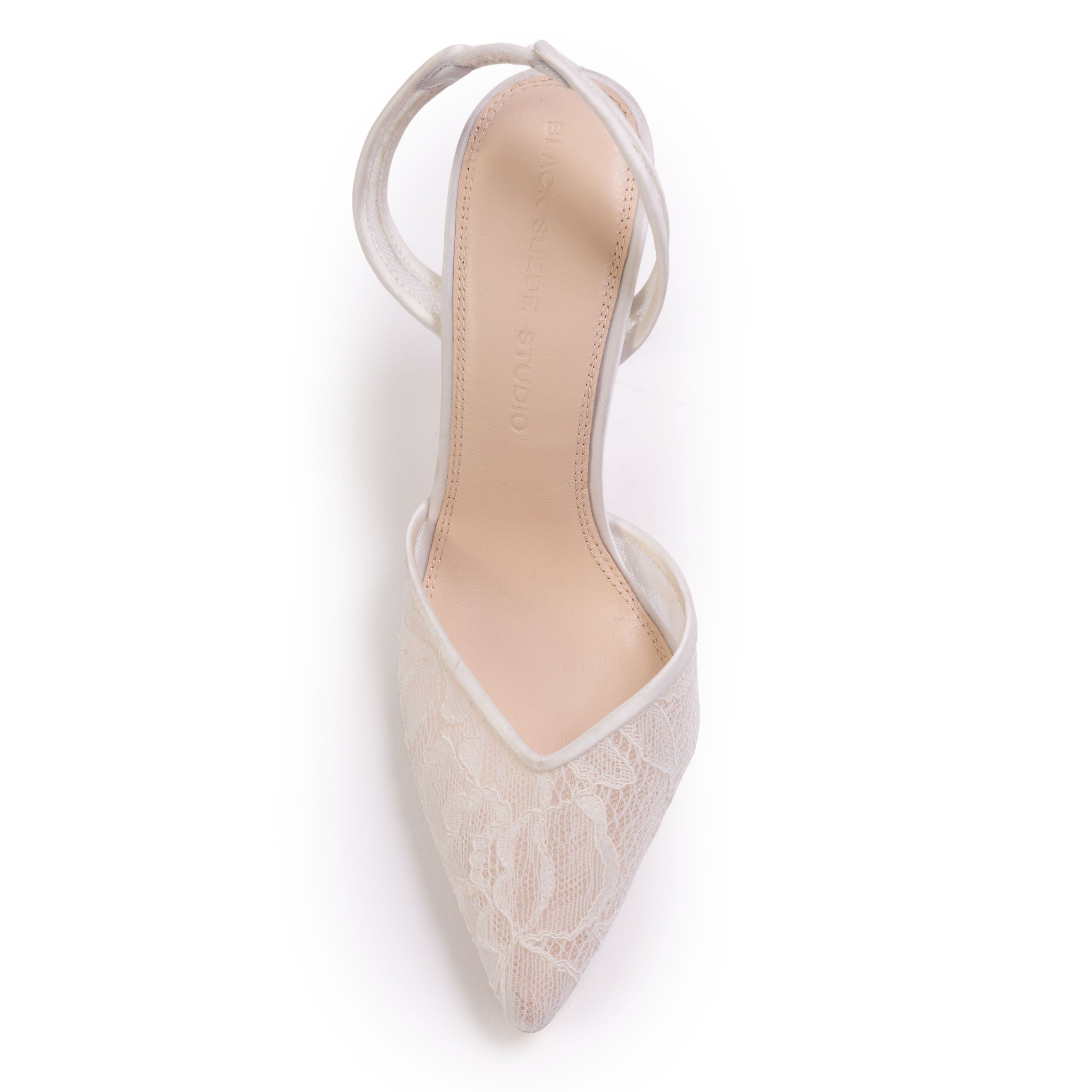 BLACK SUEDE STUDIO Jayla 100 Slingback Pump, Alternate, color, White Floral Lace