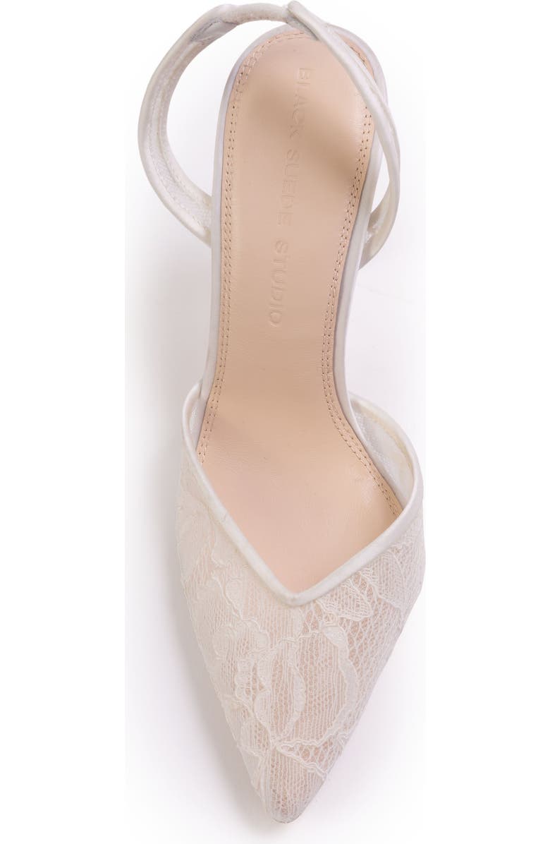 BLACK SUEDE STUDIO Jayla 100 Slingback Pump, Alternate, color, White Floral Lace