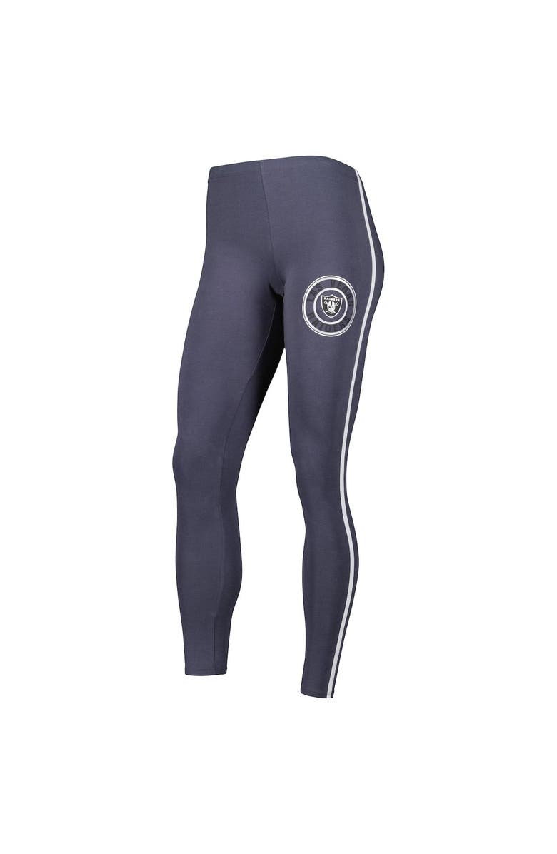 CONCEPTS SPORT Women's Concepts Sport White/Charcoal Las Vegas Raiders Sonata T-Shirt & Leggings Sleep Set, Alternate, color, White