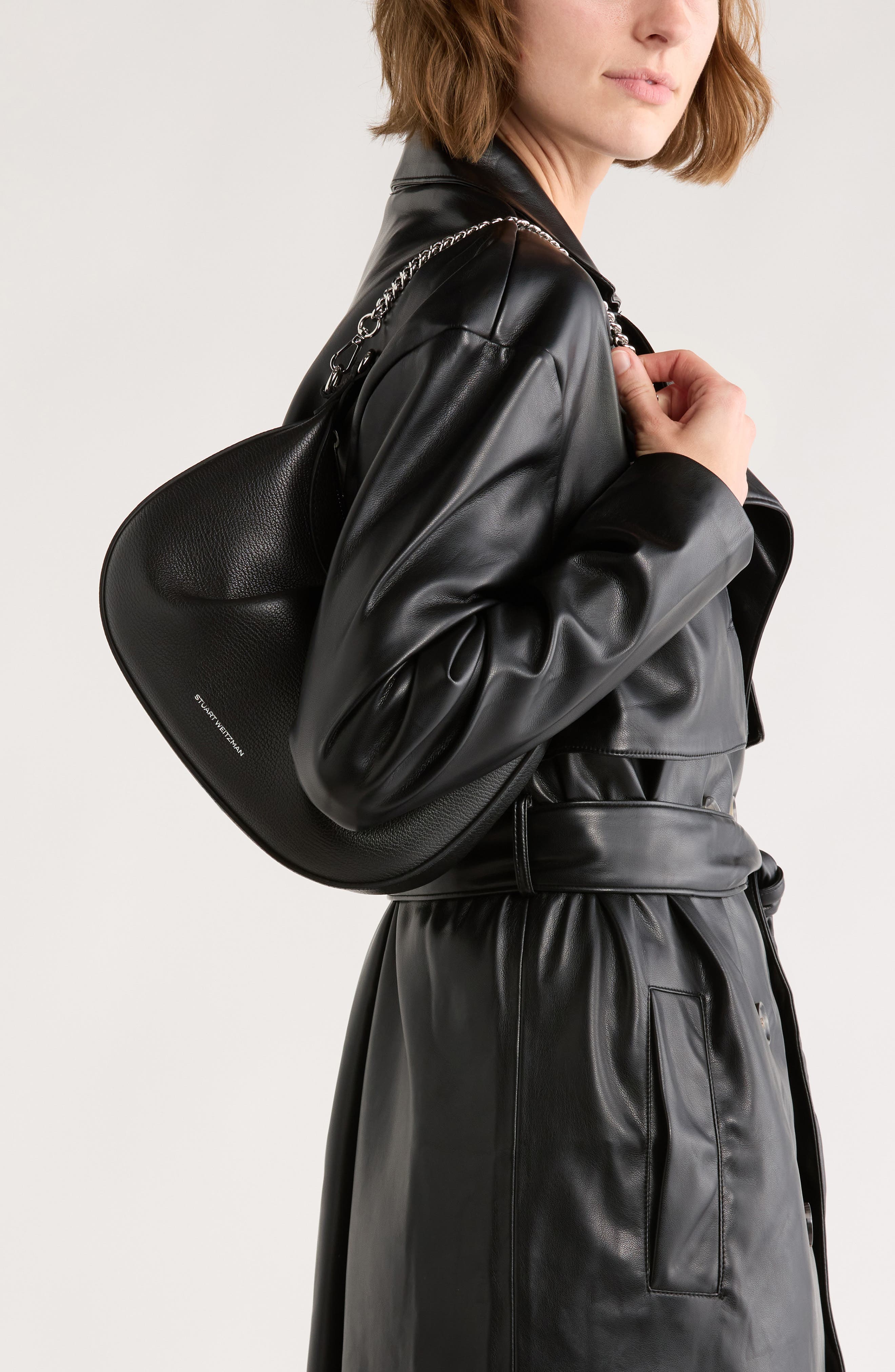 Stuart Weitzman Stellar Crescent Bag, Alternate, color, 