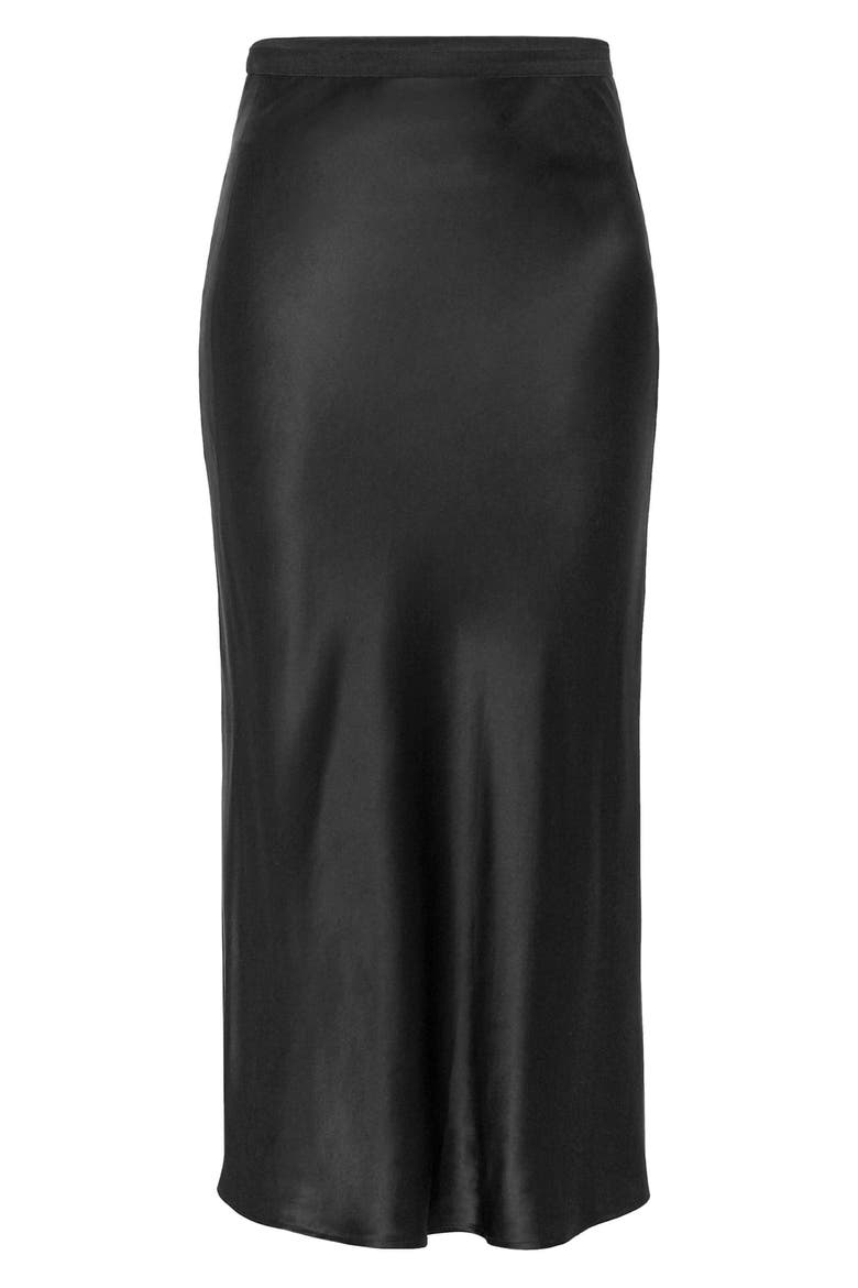 Bar Silk Skirt, Alternate, color, Black