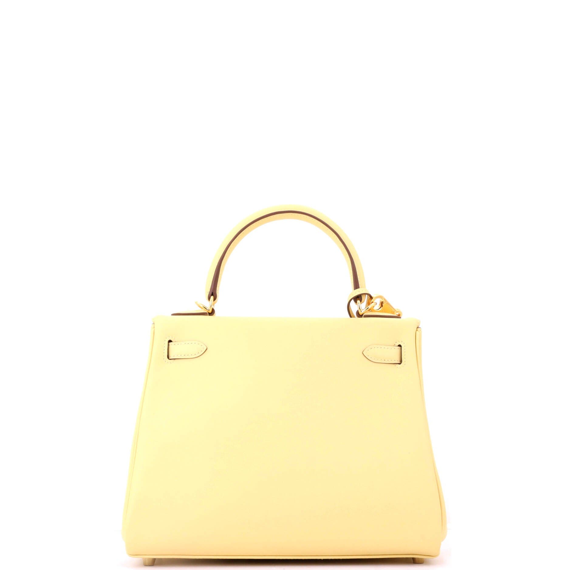 Pre-Owned Hermes Kelly Handbag Yellow Swift with Gold Hardware 25, Alternate, color, Jaune Poussin