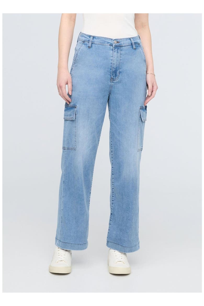 Performance Denim Lite High Rise Cargo, Alternate, color, Pacific