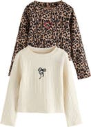 NEXT Kids' 2-Pack Long Sleeve Rib Tees