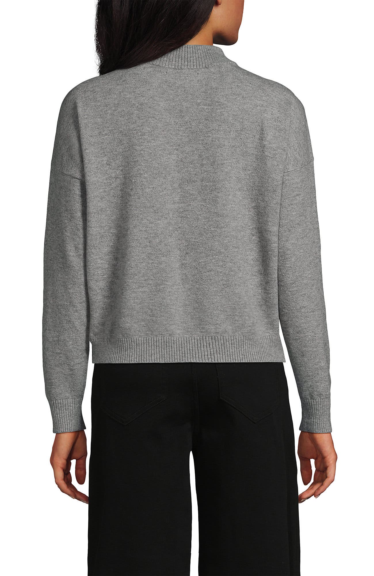 CashTouch Drop Shoulder Mock Neck Sweater - image 2