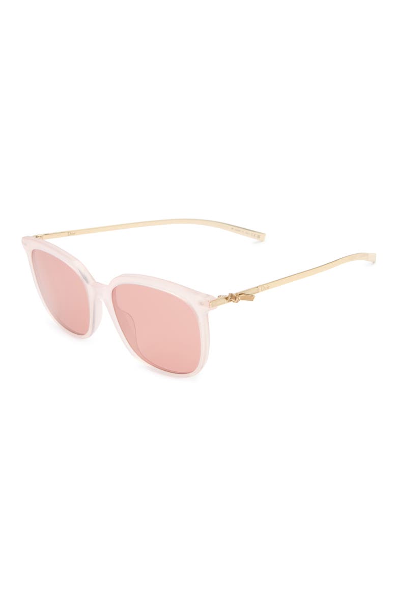 'Dior Bow S1I Gradient Square Sunglasses, Alternate, color, SHINY PINK / BORDEAUX