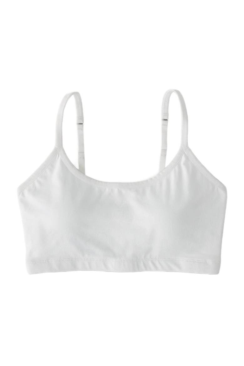 Organic Cotton Everyday Strappy Scoop Bralette, Alternate, color, White