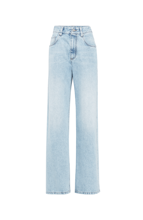 Brunello Cucinelli Contemporary Loose Trousers In Light Denim