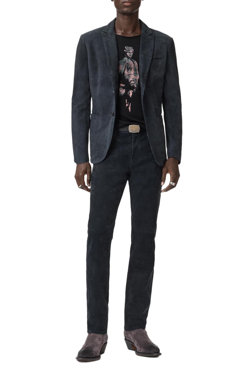 John Varvatos Sculpture Raw Edge Cotton Graphic T-Shirt, Alternate, color, Black