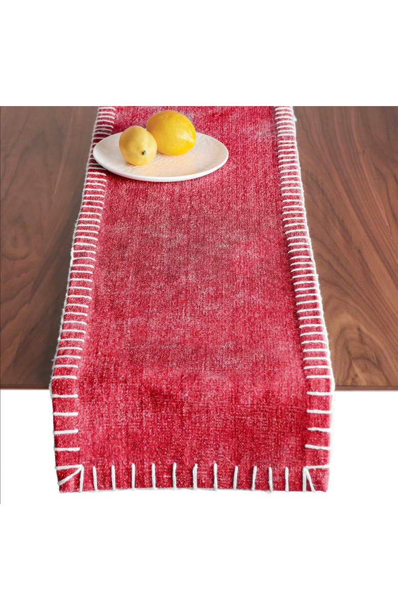 carol & frank Carter Tomato Dining Table Runner, Alternate, color, Red