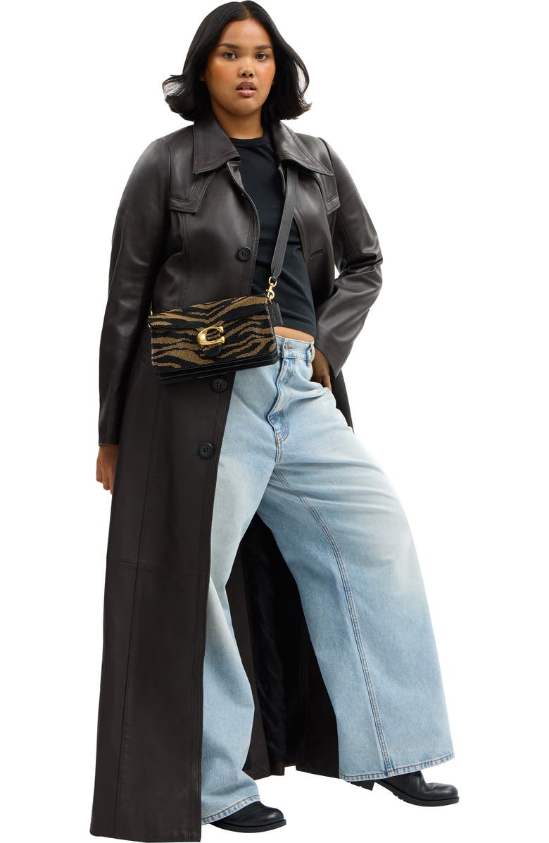 COACH Tabby Beaded Tiger Stripe Shoulder Bag, Alternate, color,