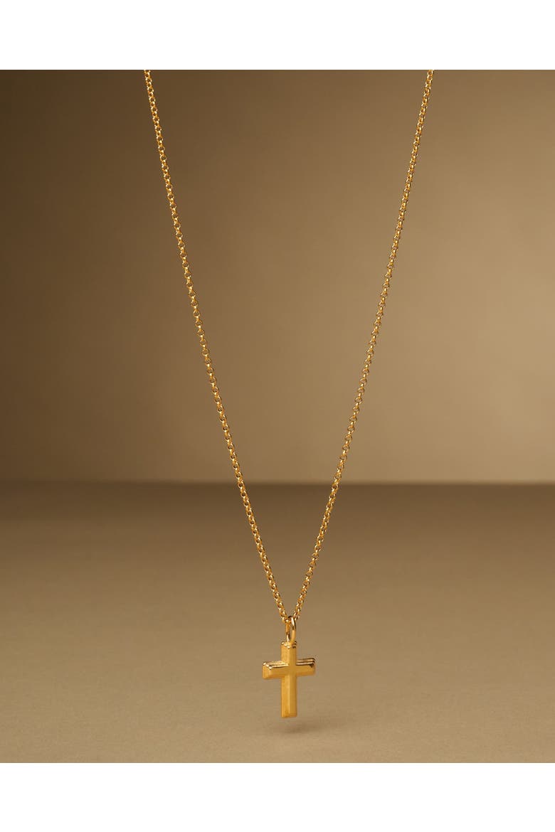 Cross Waterproof Gold Necklace, Alternate, color, Gold
