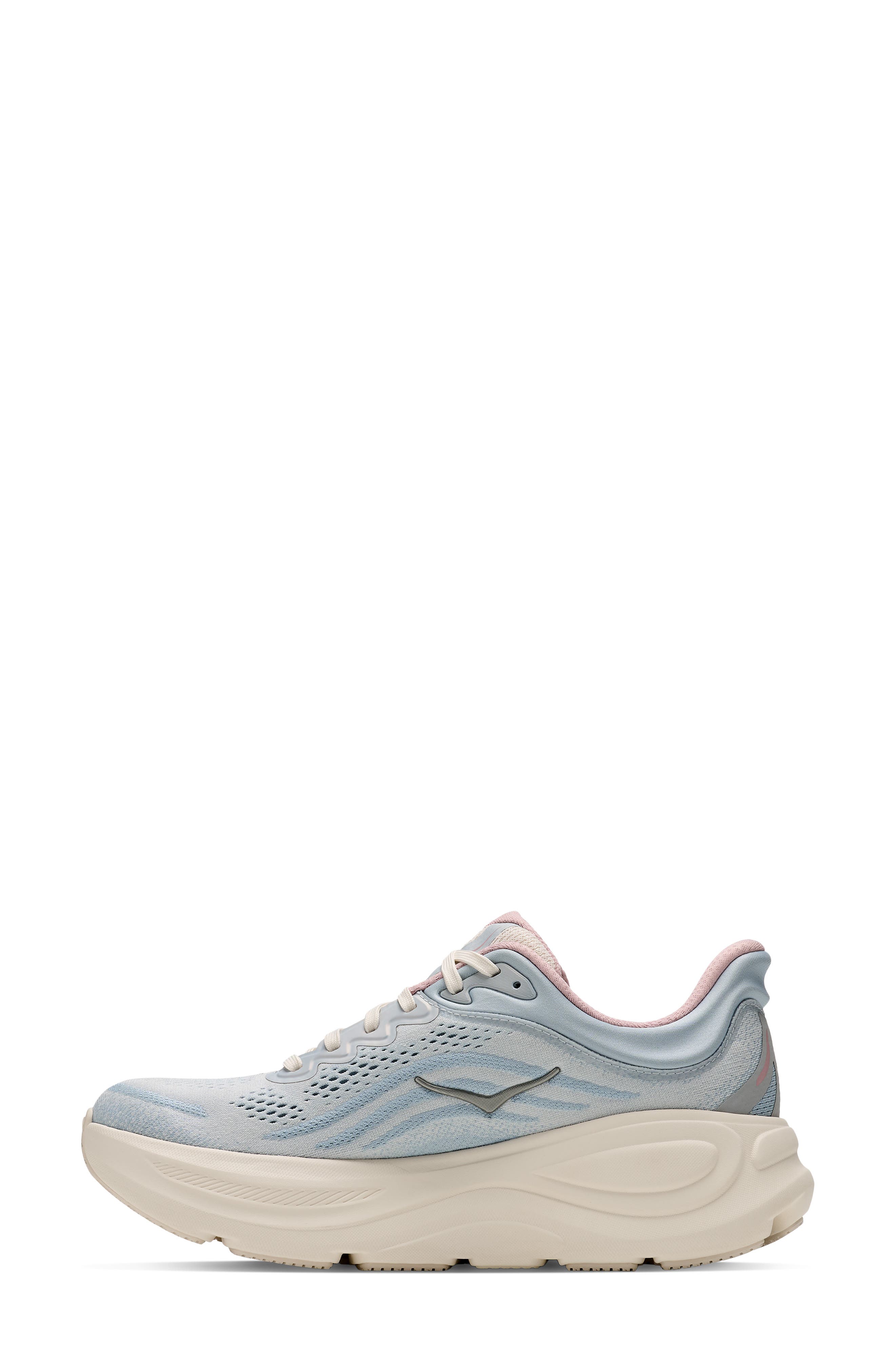 Bondi 9 Glimmer Running Shoe, Alternate, color, ALABASTER / MINERAL BLUE