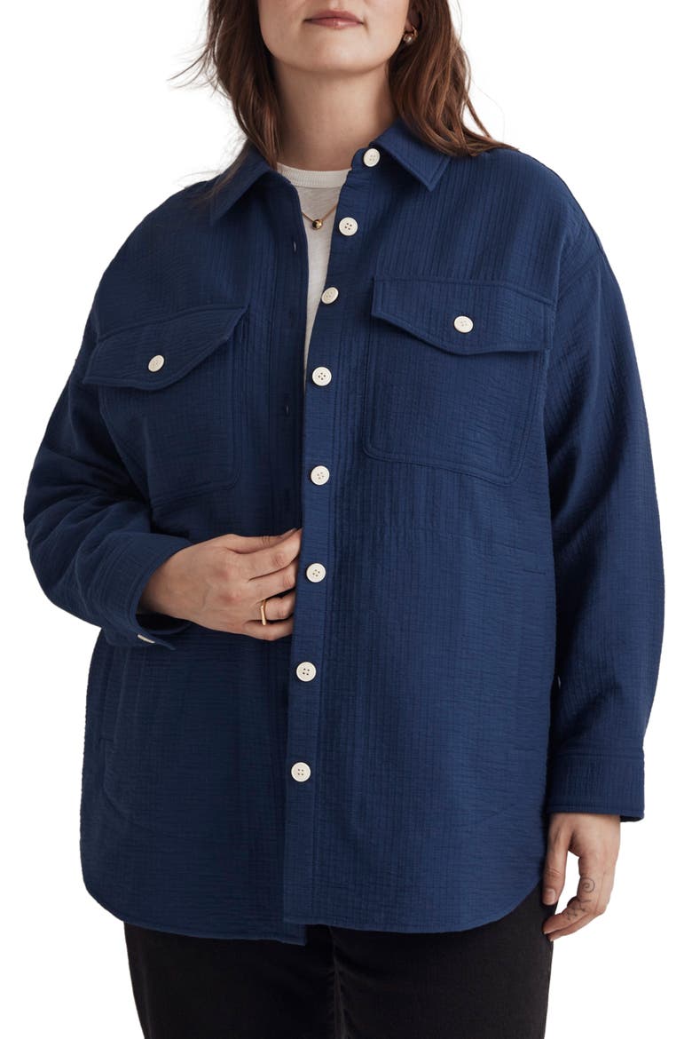 Superoversize Shirt Jacket, Main, color, PASSPORT BLUE