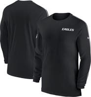Nike Men's Nike Black Philadelphia Eagles Sideline Coach UV Performance Long Sleeve T-Shirt