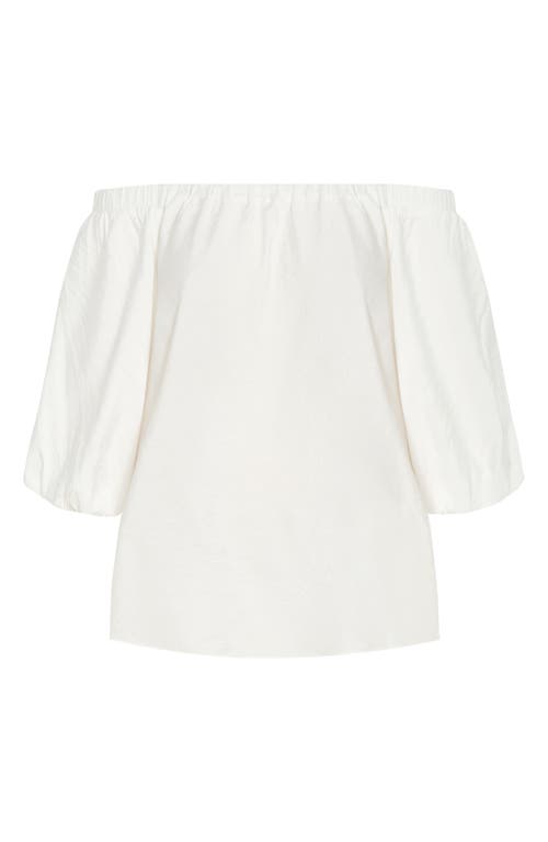 City Chic Have Off The Shoulder Top In Ivory