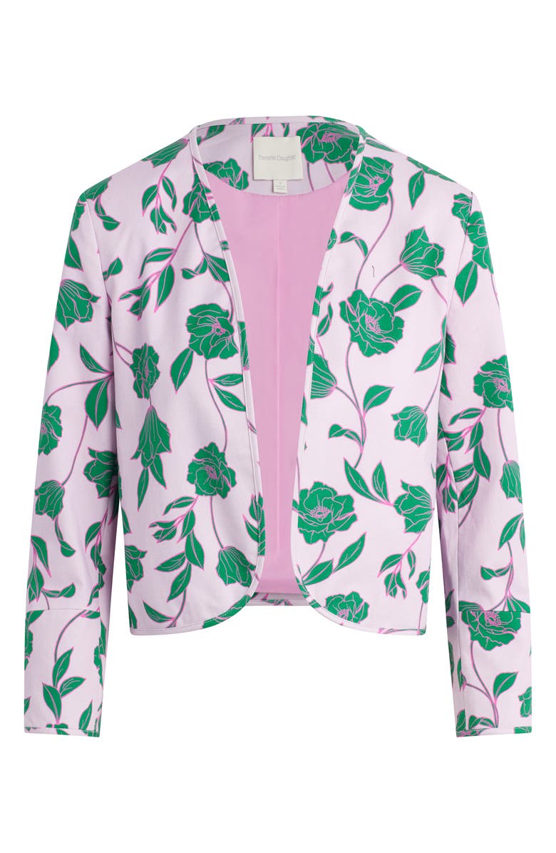 Favorite Daughter The Willow Floral Stretch Cotton Bolero Jacket, Alternate, color, Wisteria Field Flo