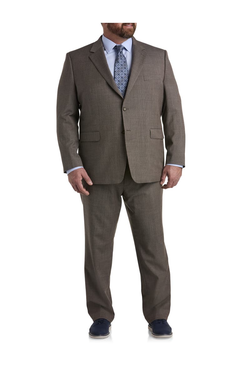 Big & Tall Micro Grid Suit Jacket, Alternate, color, TAN